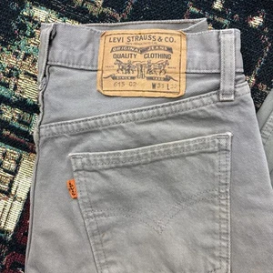 Vintage Levis 615 02 Jeans 29x31 Straight Orange Tab Gray Denim 90s - Picture 1 of 20