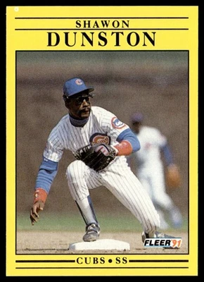 1991 Fleer Shawon Dunston Chicago Cubs #420 - Image 1 of 2