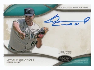 2014 Topps Tier One Acclaimed Autograph #AA-LHE Livan Hernandez /299 AUTO - Bild 1 von 2