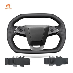MEWANT DIY Hand Stitch Steering Wheel Cover Wrap for Tesla Cybertruck 2023-2025 - Imagen 1 de 9