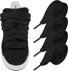 Cordones planos gruesos jumbo de ancho grueso de 2 cm para reemplazo de cordones de zapatos de campus nuevos - Imagen 1 de 12
