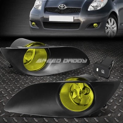 PARA 09-11 TOYOTA YARIS HATCHBACK ÁMBAR LENTE PARACHOQUES LUZ ANTINIEBLA LÁMPARA CON BISEL + INTERRUPTOR Foto 1 de 4