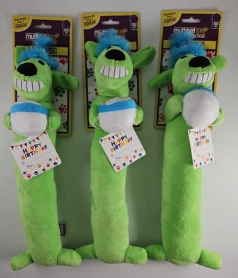 12" Dog Toy Happy Birthday Loofa Dog QTY 3 - Image 1 of 3