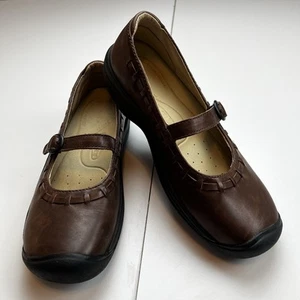Zapatos cómodos Keen Presidio Mary Jane para mujer talla 9 cuero marrón 1007655 - Imagen 1 de 11