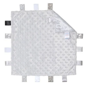 Baby Taggy Blanket Sensory Toy Comforter Satin Tags Boy Girl Shower - Picture 1 of 4