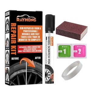 Black Wheel Scratch Rim Scratch Repair Kit for Rims - Picture 1 of 12