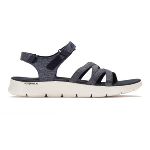 LADIES SKECHERS SUNSHINE 141450 NAVY FLAT SANDALS - Picture 1 of 4