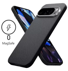 Aramid Carbon Fiber Magnetic Case Support Magsafe Cover fo Google Pixel 9 Pro XL - Picture 1 of 35