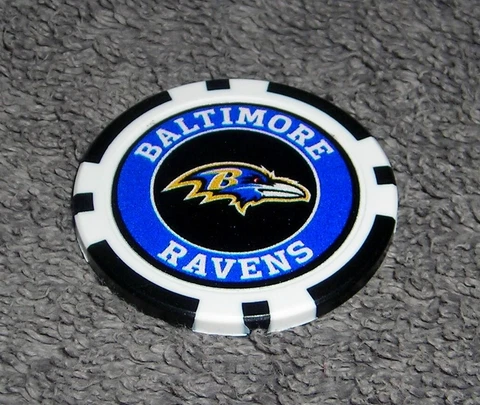 NFL BALTIMORE RAVENS SOUVENIR COLLECTIBLE POKER CHIP GOLF BALL MARKER Cover
