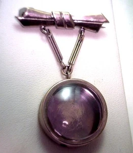Nuevo De Reproducción Antiguo Deco Oro Rosa 10k GF Solapa Reloj Pin con Estuche de Reloj Colgante #1X - Imagen 1 de 4