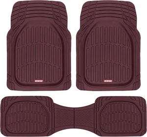 Flextough Floor Mats for Cars, Burgundy Deep Dish All-Weather Car Mats, Waterpro - Picture 1 of 12