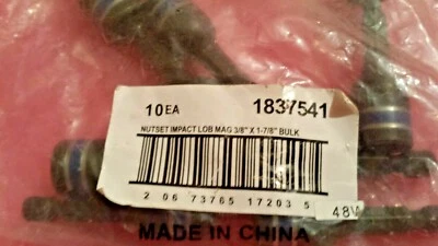 IRWIN 1837541 ,3/8" Hex Impact Nutset,1-7/8" L, Bulk, (10 Pack) - Image 1 of 3