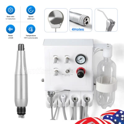 Portable Dental Metal Turbine Unit Suction / Hygiene Prophy Handpiece 4Holes - Image 1 of 4