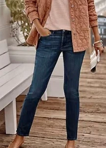 Neu mit Etikett J Jill Denim Gr. 22 authentische Passform schmales Bein Knöcheljeans Neptun-Waschung 99 $ - Bild 1 von 15