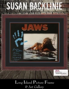JAWS Susan Backlinie L/ED AP S/N Autographed Photograph Custom Framed  JSA JXII - Picture 1 of 9