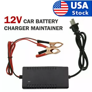 Car Battery Charger Maintainer Auto 12V Trickle RV For Truck Motorcycle ATV US - Picture 1 of 10