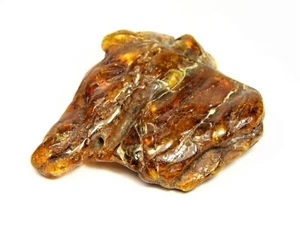 Baltic Amber Stone 25gr. Brown Natural Genuine Polished Gemstone 1171a - Picture 1 of 11