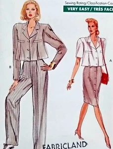 7421 Vogue Misses Pants Skirt & Top Pattern sz 6-10 1989 UNCUT - Picture 1 of 3