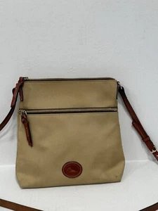 Dooney & Bourke Khaki Tan Crossbody Nylon Collection Adjustable Shoulder - Picture 1 of 16