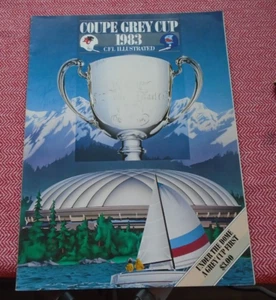CFL Grey Cup program BC Lions vs Toronto Argonauts Nov 1983 2 Autographs - Picture 1 of 2