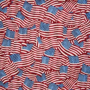 Patriotic Fabric - Stars & Stripes American Flag Packed - Northcott YARD - Picture 1 of 1