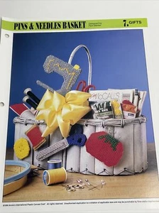 Annie's Attic Pins & Needles Ornaments Scissors Thread Plastic Canvas Pattern - Picture 1 of 5