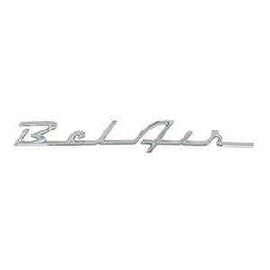 Chrome "Bel-Air" Script Emblem For 1955 1956 Chevy Bel-Air REAR QUARTER PANEL - Picture 1 of 1