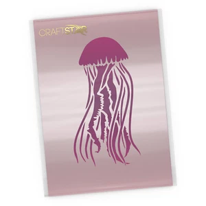 Mauve Stinger Jellyfish Stencil - Nautical Theme Craft / Tile / Wall Template - Picture 1 of 15