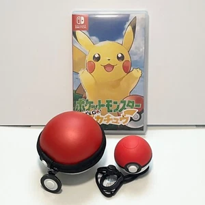 Nintendo Switch Pokemon Let’s Go Pikachu Pokeball Plus Bundle Japanese F/S - Picture 1 of 8