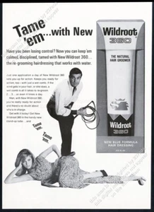 1967 zahme Frau am Boden Mann mit Peitsche Foto sexistisch Wildroot Vintage Print Anzeige - Bild 1 von 7