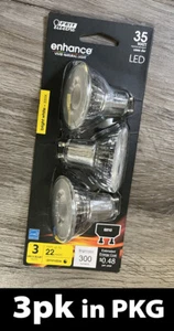 3pk Feit Electric LED Light Bulbs, MR16 Warm White, 4-Watts - Picture 1 of 9
