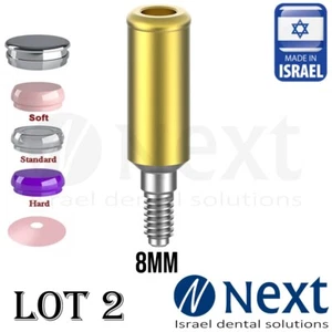 LOTx2 Flat abutment 8 mm attachment internal hex Set - Picture 1 of 4