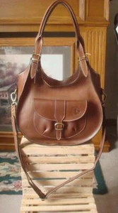 NWT~ ANONIMO FIORENTINO MADE IN ITALY BROWN FULL GRAIN LEATHER HOBO SHOULDER BAG - Picture 1 of 12