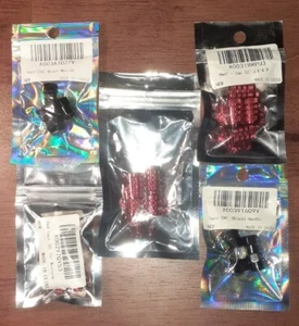 Caps For Stem Valve 5x Sets Of 4 Black And Red, New Sealed - Picture 1 of 2