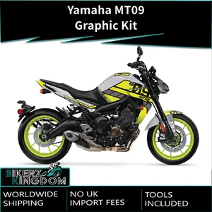 Grafik Kit für Yamaha MT09 2014-2024 Grau und Gelb 09 Decal Set - Bild 1 von 2