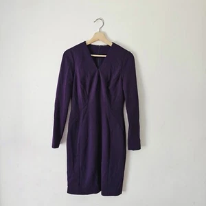 Elie Tahari Purple Pencil Dress Occasion Designer Fits as UK 10 - Picture 1 of 8