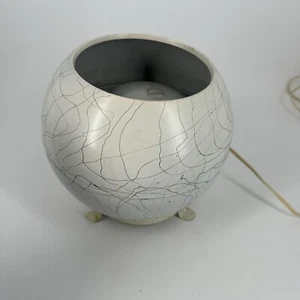 Lámpara globo ocular atómica MCM luz blanca con orbe de venas doradas con soporte - Imagen 1 de 14