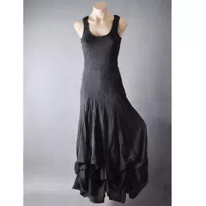 Black Bohemian Summer Casual Beach Women Pullover Long Maxi Dress Sundress S - Picture 1 of 9