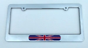Great Britain Flag plastic chrome plated Car License plate frame British TB - Imagen 1 de 2