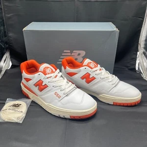 Size? X New Balance 550 College Pack 2021 Size 9.5 (Watch The Video) Orange - Picture 1 of 2
