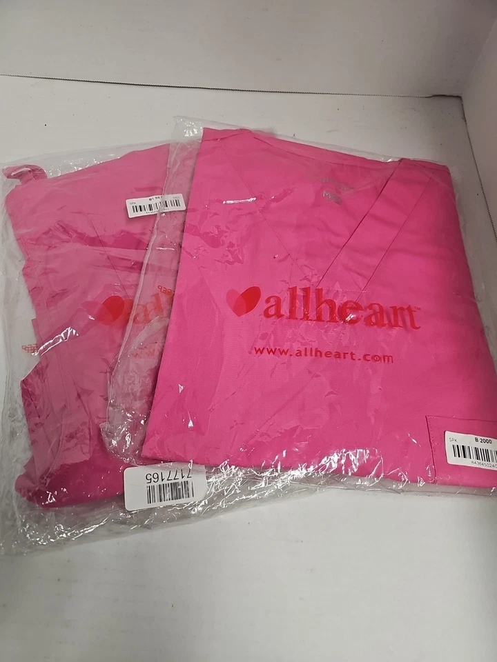 ALL HEART BASICS CONJUNTO EXFOLIANTE PANTALÓN/CAMISA CON CORDÓN-- ROSA-- MEDIANO-- UNISEX Foto 1 de 1