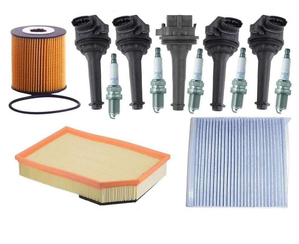 Bobinas de encendido bujías filtro de cabina de aceite de aire para Volvo XC90 2003-2006 2,5 L Foto 1 de 4