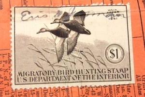 1940 Bund Entenmarke ***MICHIGAN*** Jagdschein - Bild 1 von 3