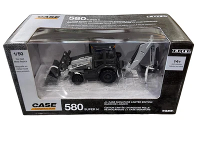 ERTL Prestige Case 580 Super N Backhoe Loader Silver Edition 1/50 ZFN44521 - Image 1 of 2