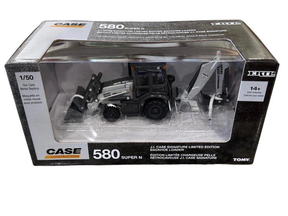 ERTL Prestige Case 580 Super N Backhoe Loader Silver Edition 1/50 ZFN44521