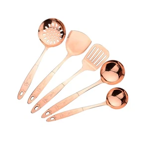 5-Piece Pure Copper Kitchen Cooking Utensils Set, Stylish Copper Kitchen Acce... - Bild 1 von 7
