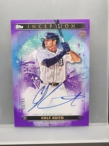 Colt Keith 2024 Topps Inception RC púrpura/99 en tarjeta AUTO novato Detroit Tigers - Imagen 1 de 2