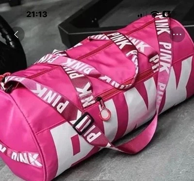 Elegante bolsa de gimnasio de lona ROSA Foto 1 de 4