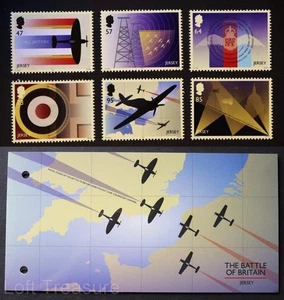 Estampillas Jersey "RAF - Batalla de Gran Bretaña" Paquete de Presentación MNH 6v Conjunto Como Nuevo 2015 - Imagen 1 de 5