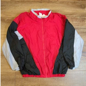 VTG Pro Spirit Men's Large Nylon Windbreaker Jacket Chicago Bulls NBA Retro 90s - Picture 1 of 7